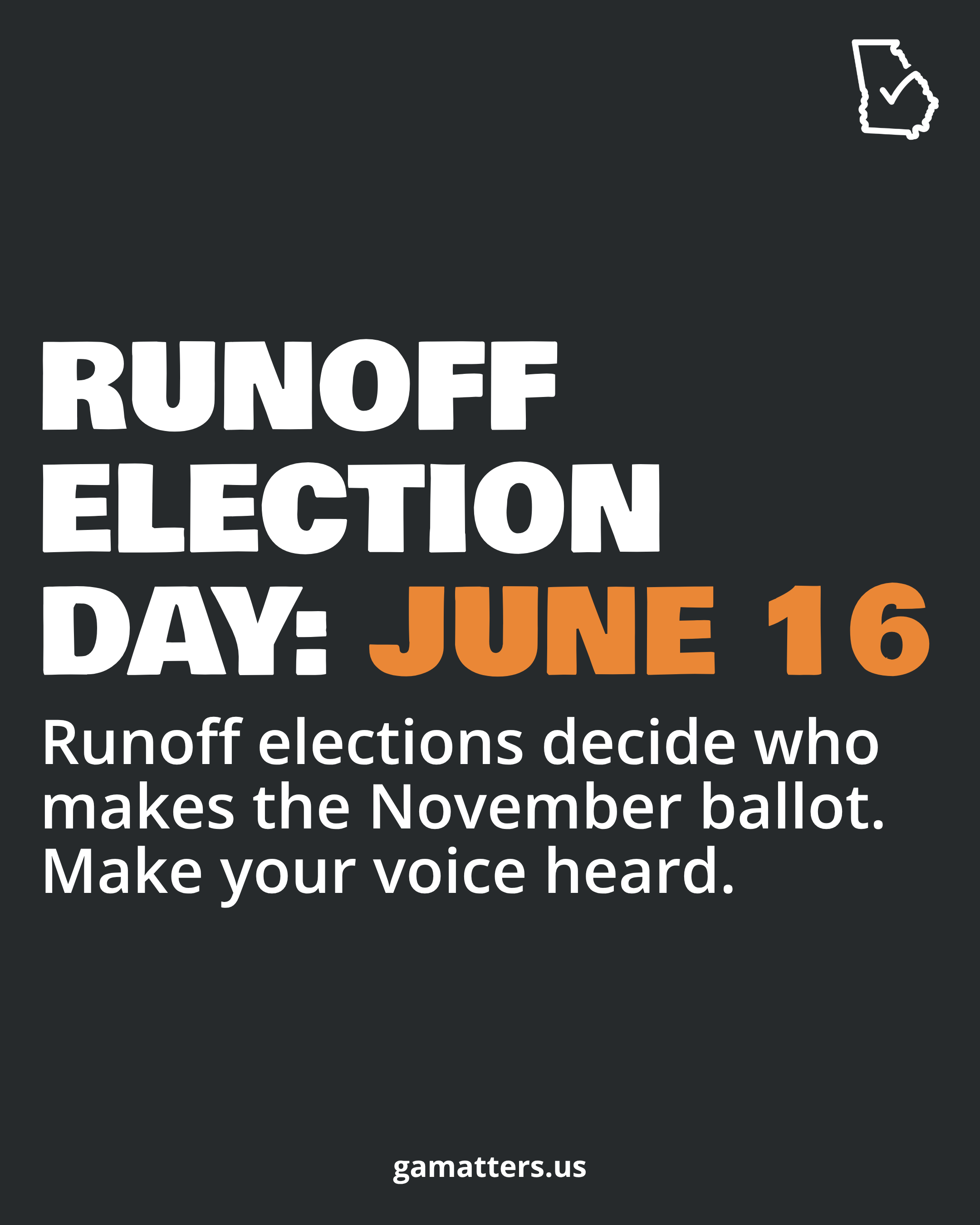 Election Day graphic in social feed
