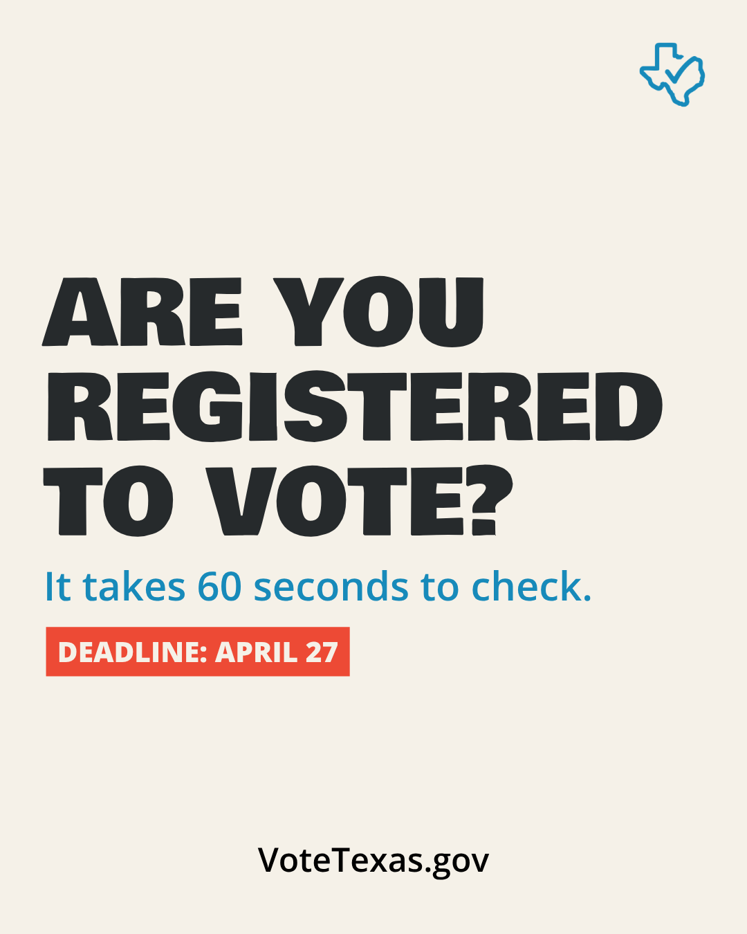 Are You Registered graphic